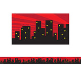 SUPERHERO CITYSCAPE STRAIGHT BORDER