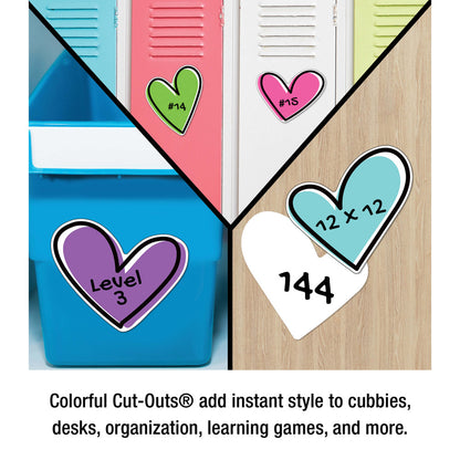 Jumbo Doodle Hearts Extra Large Cutouts |  12 cut-outs