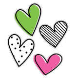 Jumbo Doodle Hearts Extra Large Cutouts |  12 cut-outs