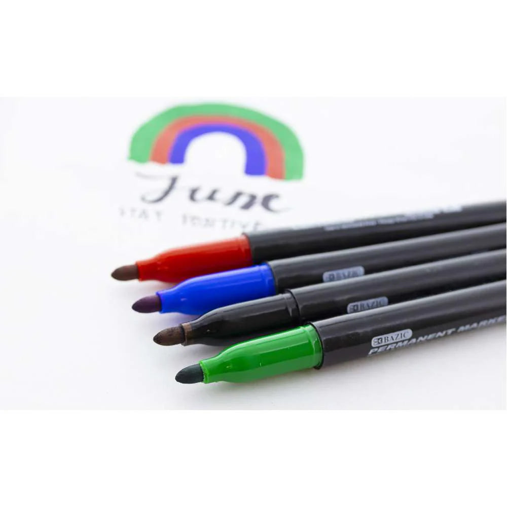 COLOR FINE TIP PERMANENT MARKERS ASST PQT.5