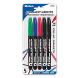 COLOR FINE TIP PERMANENT MARKERS ASST PQT.5