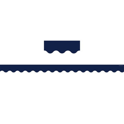 NAVY SCALLOPED BORDER