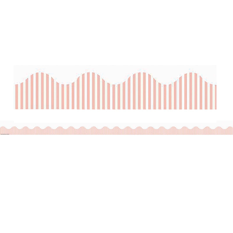 BORDER SCALLOPED SIMPLY SASSY PINK STRIPES