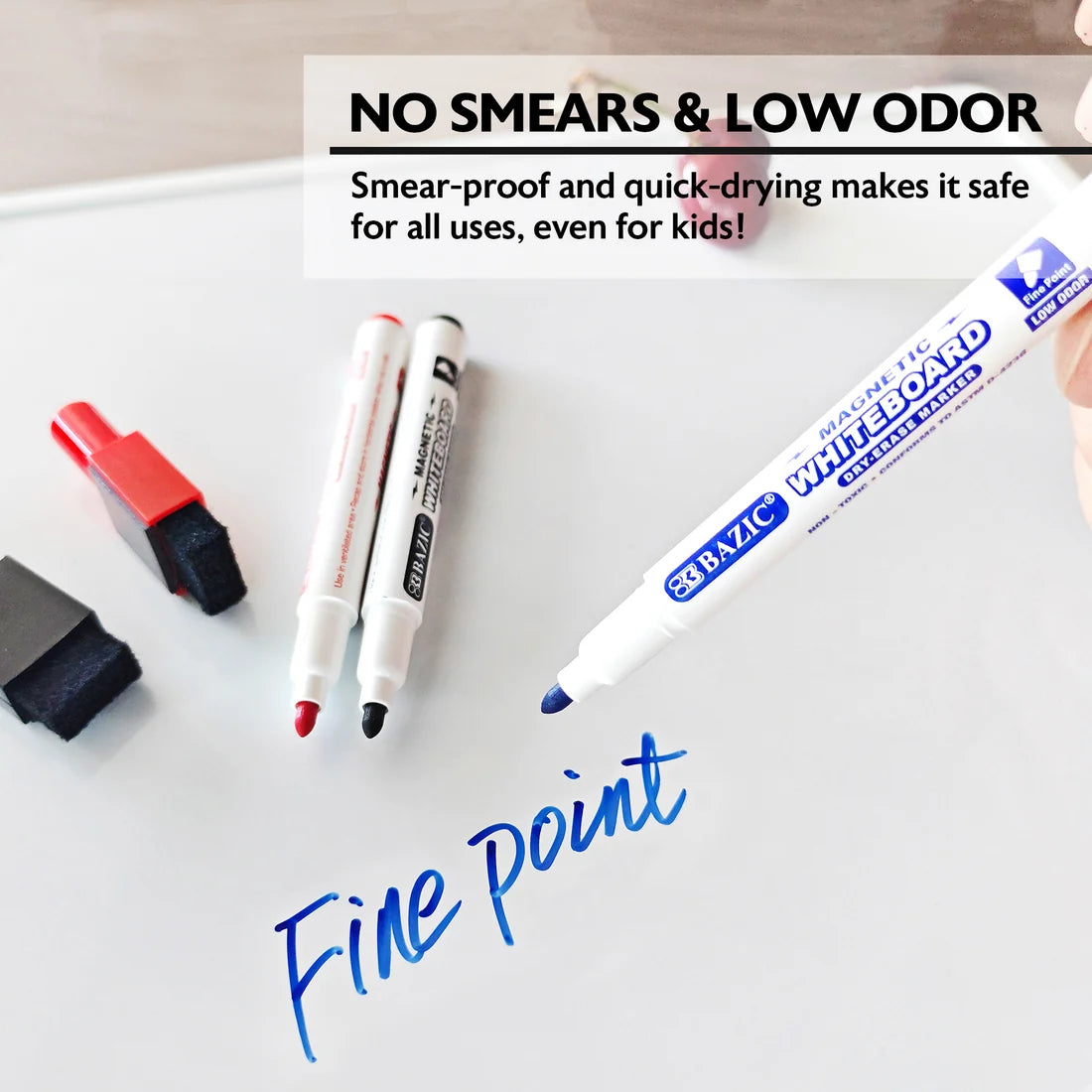 Dry Erase Magnetic Marker Asst Color Fine PQ.3