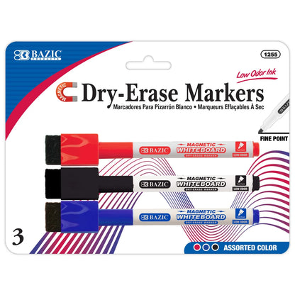 Dry Erase Magnetic Marker Asst Color Fine PQ.3