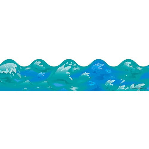BORDERS SCALLOPED OCEAN WAVES