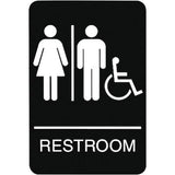 SIGN RESTROOM "WOMEN-MAN-WHEELCHAIR" 6" X 9"