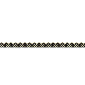 BORDE SCALLOPED GOLD GLITTER STARS