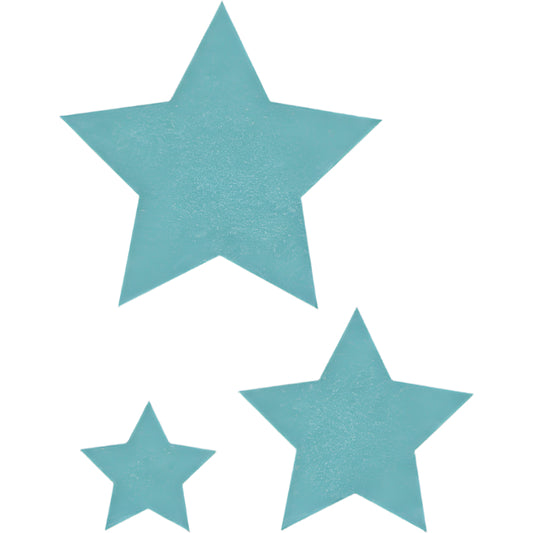 ICE BLUE GLITZ STARS ASSORTED SIZES