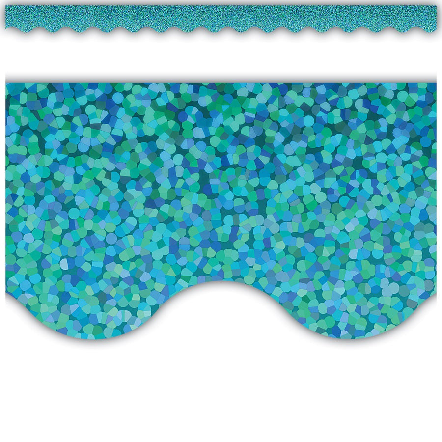 TEAL SPARKLE BORDER
