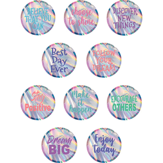 IRIDESCENT POSITIVE CUT OUTS