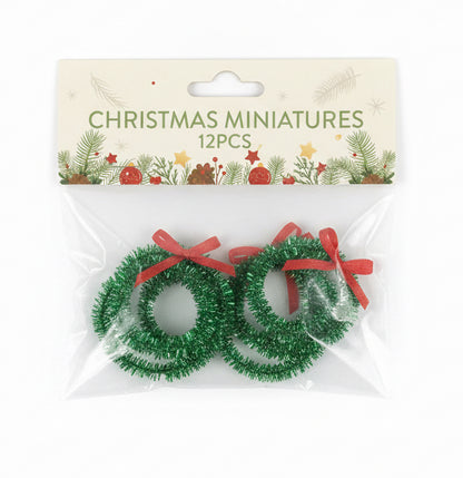 Christmas Mini Wreath  12PCS