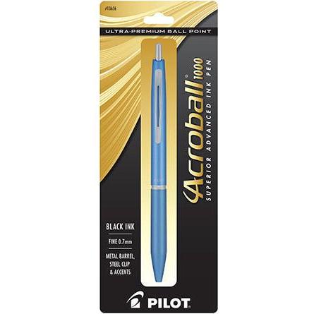 ACROBALL 1000 METAL BARREL BLUE FINE BLACK INK