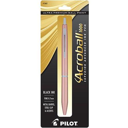 ACROBLLT 1000 METAL BARREL ROSE FINE BLACK INK