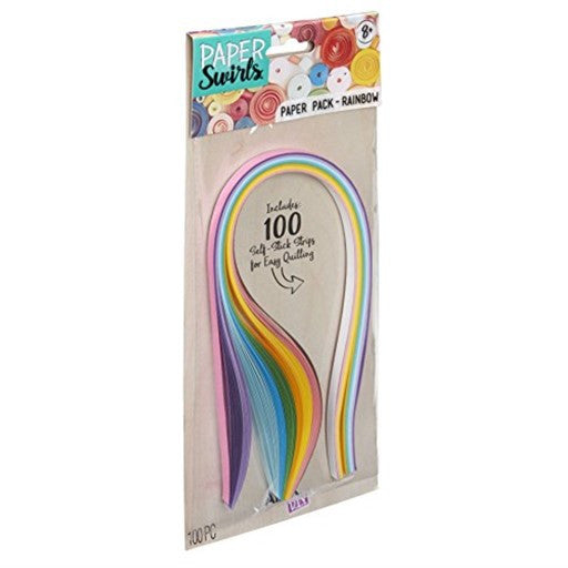 PAPER PACK-RAINBOW MUILTI COLOR 100 STRIPS