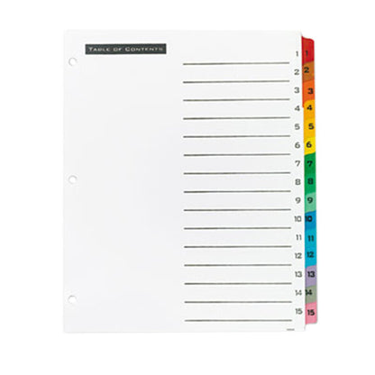 Table 'n Tabs Dividers Multi-Color 1-15 Tab Pkg. 15