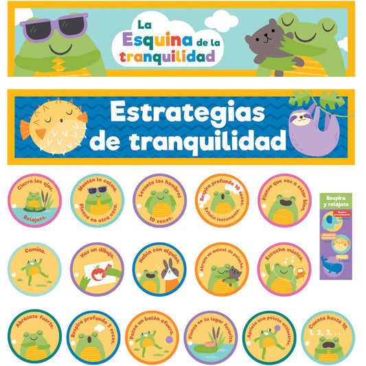 Estrategias de tranquilidad: Calming Strategies Instructional Resources Mini Bulletin Board Set Grade PK-5