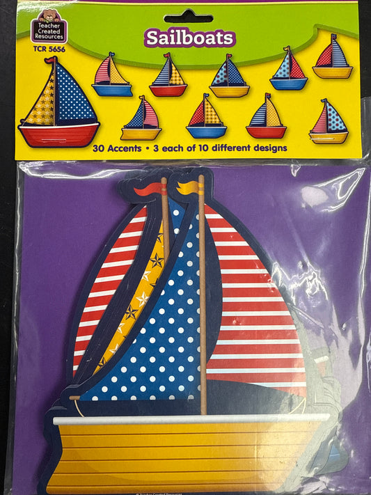 SAILBOATS ACCENTS 30PK