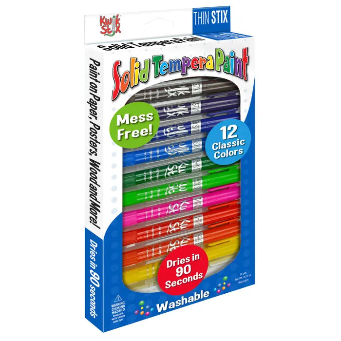 Thinstix Tempera Paint 12 Thin Classic Colors