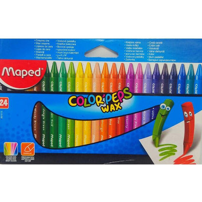 Maped Crayons Triangular Assorted Color PQ.24 - JA Riollano