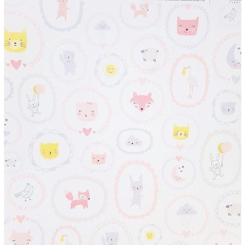 PATTERNED CARDSTOCK BABY GIRL SINGLE 12X12