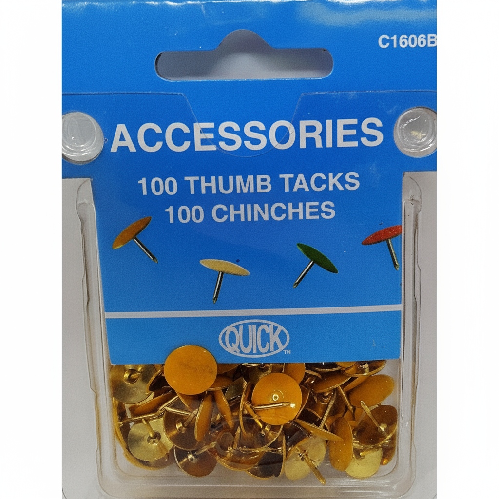 THUMB TACKS YELLOW C1606B