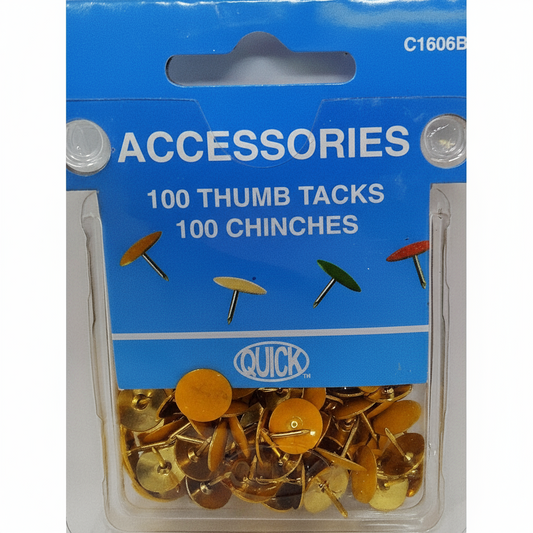 THUMB TACKS YELLOW C1606B