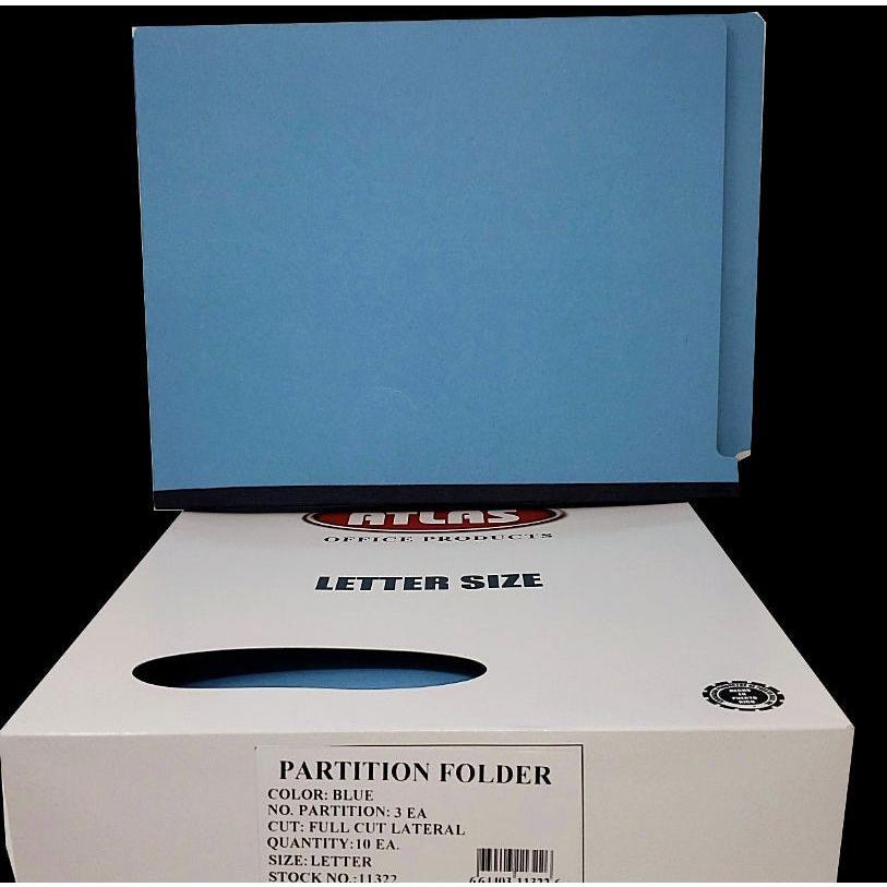 3 Partition Folder | Lateral | Blue | Letter | Box/10 – JA Riollano Co ...