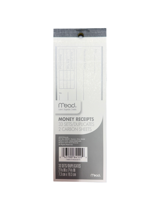 MONEY RECEIPT BOOK DUPLICATES