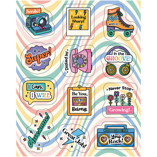 Retro Remix Motivational Stickers