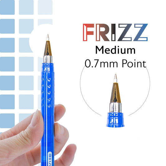 BAZIC Frizz Blue Erasable Gel Pen (2/Pack)