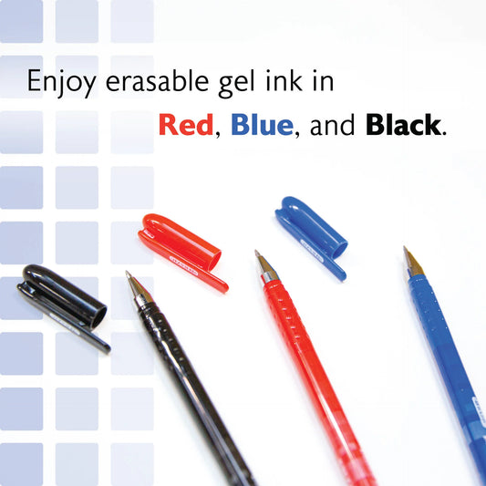 BAZIC Frizz Assorted Color Erasable Gel Pen (3/Pack)