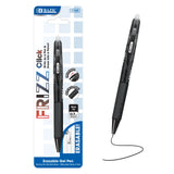 BAZIC Frizz Black Erasable Gel Retractable Pen with Grip