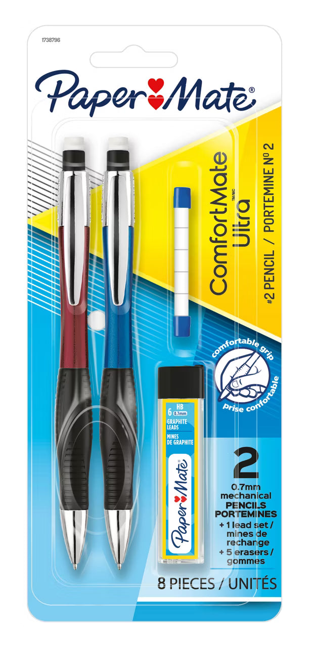 Paper Mate Comfortmate Ultra Mechanical Pencil Set 0.7 mm 4 PCS