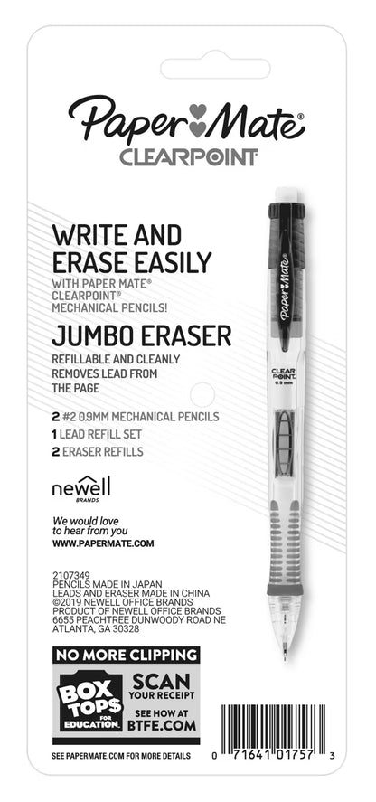 Paper Mate Clear Point Mechanical Pencil Set 0.9 mm 5 PCS