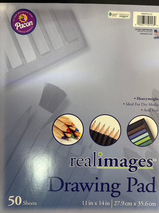 REAL IMAGES™ DRAWING PAD HEAVYWEIGHT 11X14 50 SHEE
