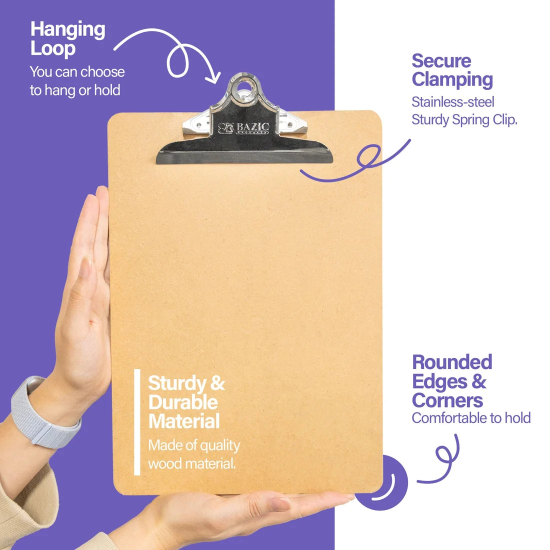 Standard Size Hardboard Clipboard 9" X 13.2"
