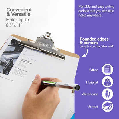 Standard Size Hardboard Clipboard 9" X 13.2"