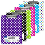 Paperboard Clipboard Standard Size Polka Dot w/ Low Profile Clip