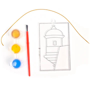 SUNCATCHER PAINTING KIT WITH 3 PAINT POTS 1 BRUSH