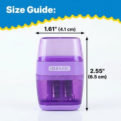 BAZIC Mila Dual Hole Sharpener w/ Square Receptacle + Eraser