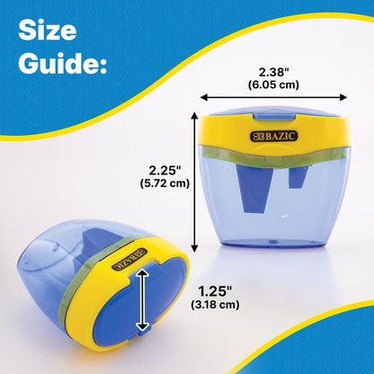 BAZIC Riley Triple Hole Sharpener w/ Receptacle
