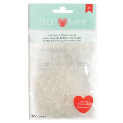 Sticky Thumb Sticky Flat Dots |  300 pc| 1/4 inch .
