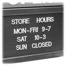 SIGN LETTER PLASTIC 3/4" WHITE