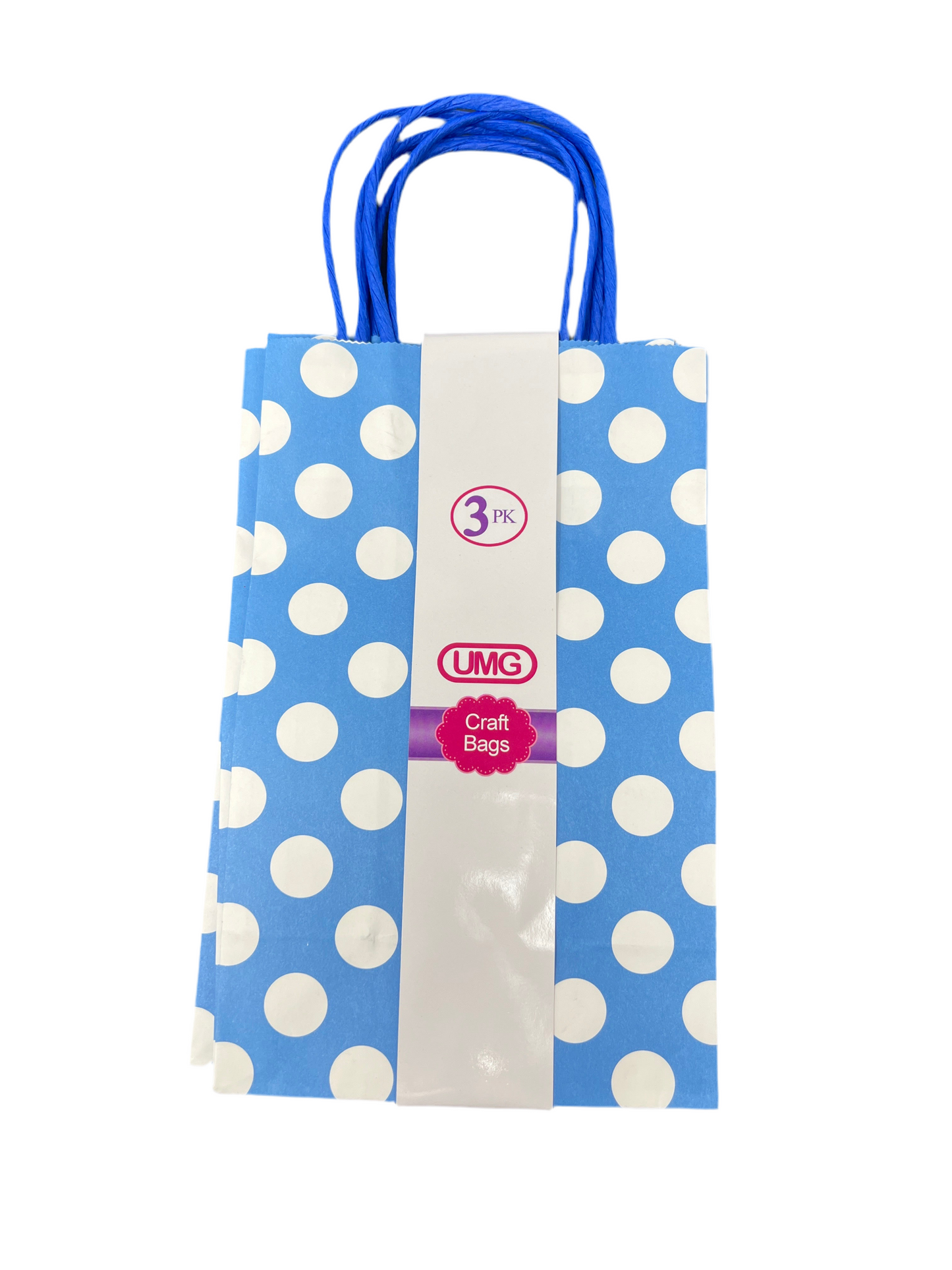 CRAFT BAG INV POLKA BLUE SM 3PC