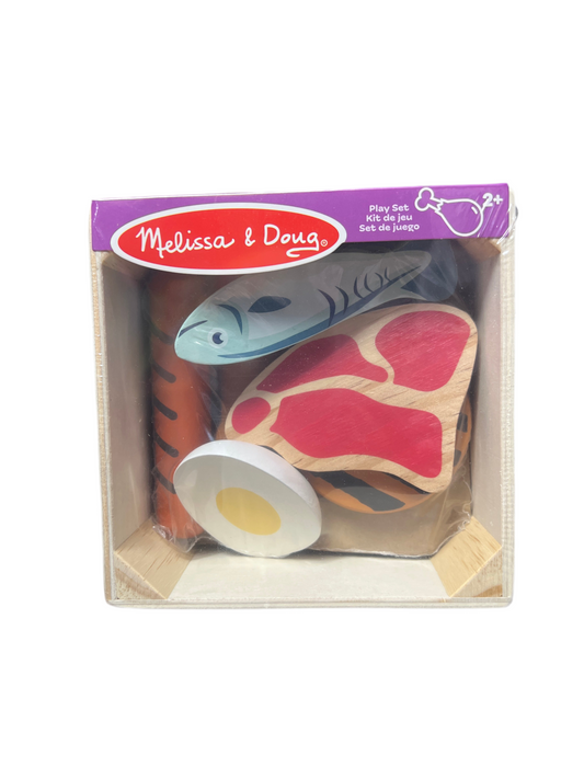 WOODEN FOOD GROUPS PLAY SET – PROTEIN