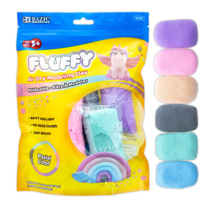 Air Dry Modeling Clay 6 Pastel Color 0.5 Oz. - JA Riollano