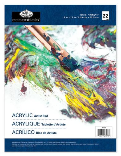Acrylic Artist Pad 9" x 12" 22 Sheet