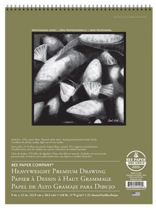Heavyweight Premium Drawing Paper 9" X 12" 25 Sheet