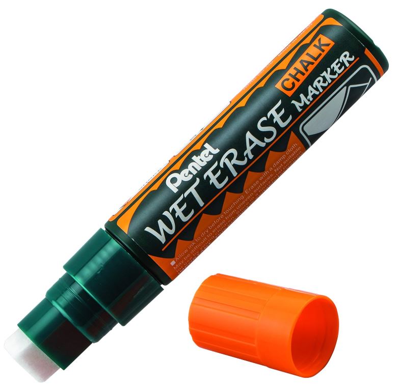 Wet Erase Chalk Marker Jumbo Chisel Tip Orange Ink
